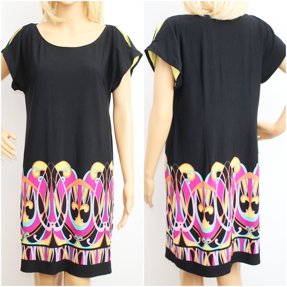 NEW Robbie Bee Butterfly Cut-Out Sleeve Dress M - Picture 6 of 8